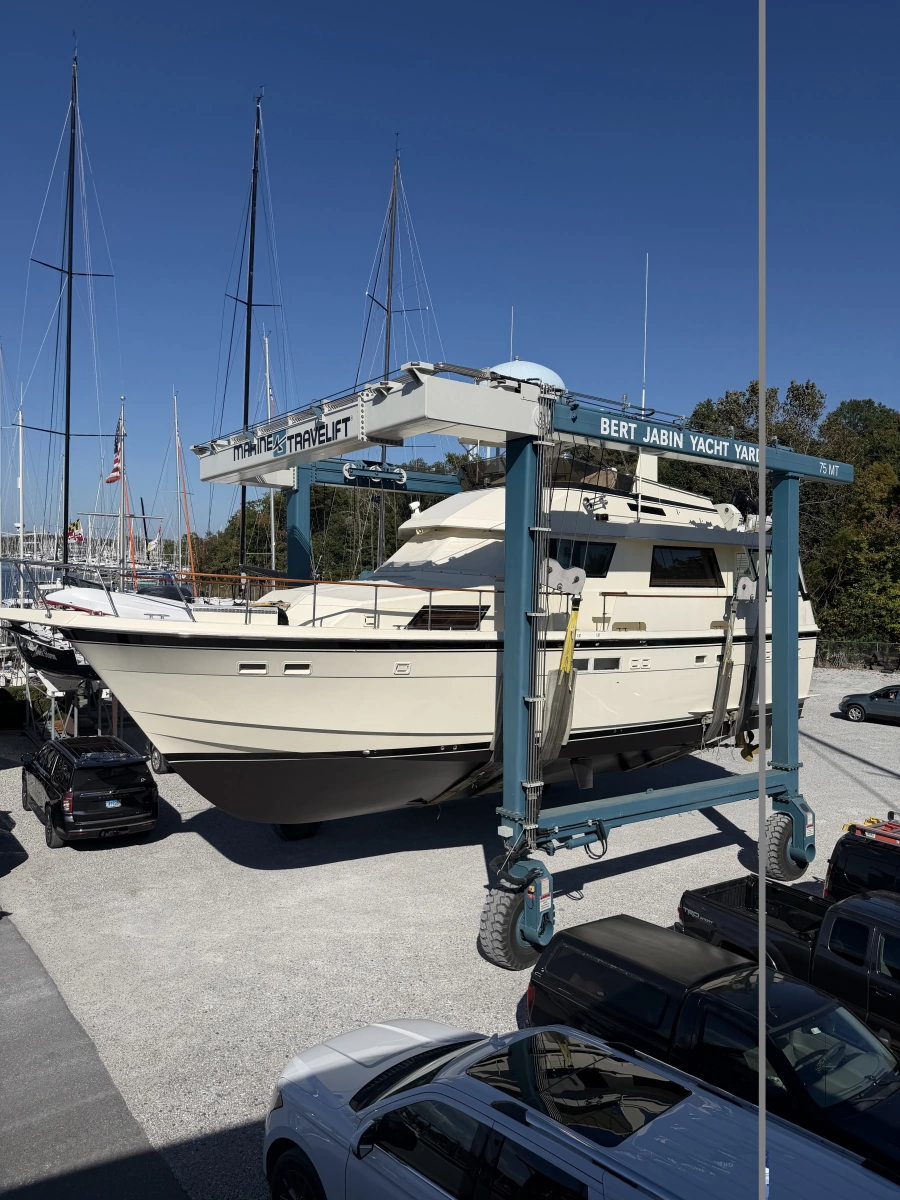 54' Hatteras hauled out