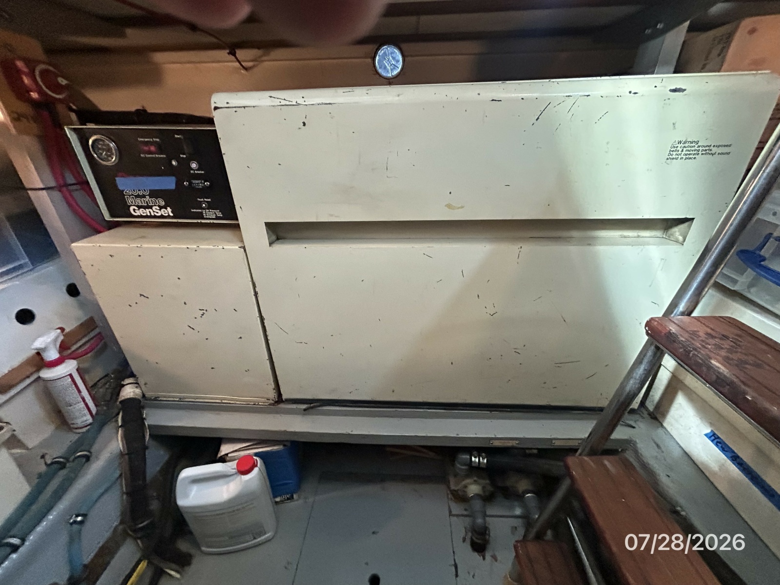 54' Hatteras generator soundbox