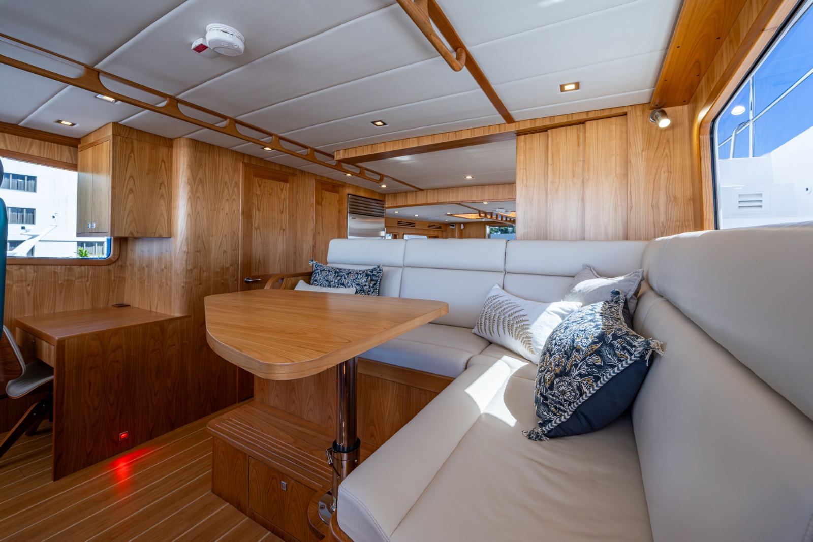 Pilothouse Settee With Wall Behind Partially Closed