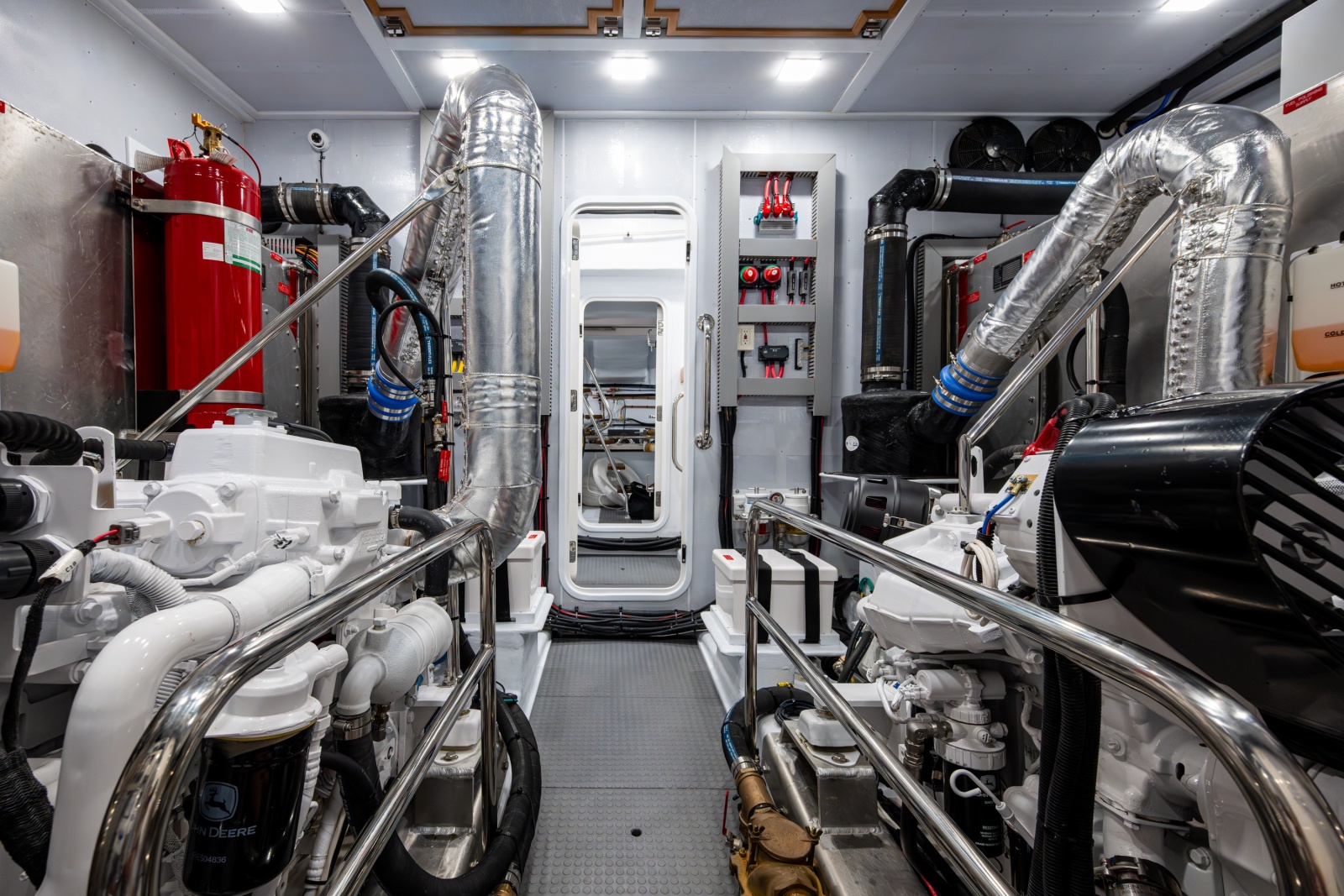 Engine Room Looking Aft To Lazarette