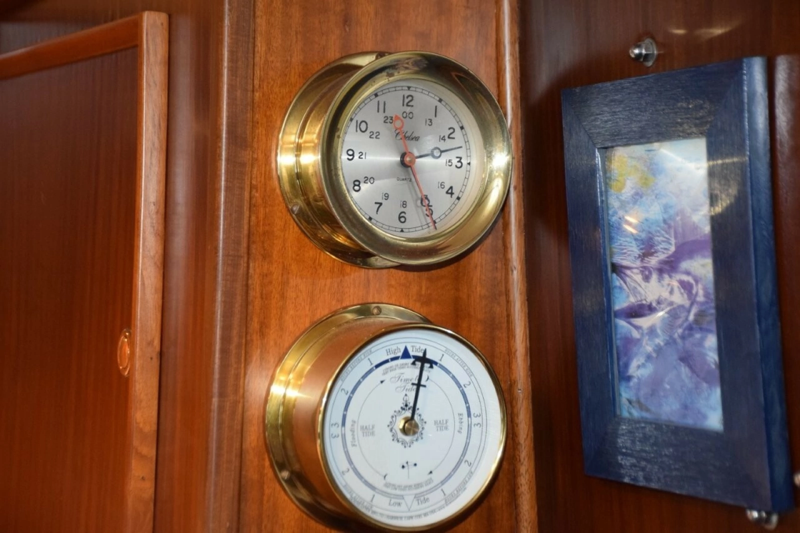 Brass Clock And Barometer