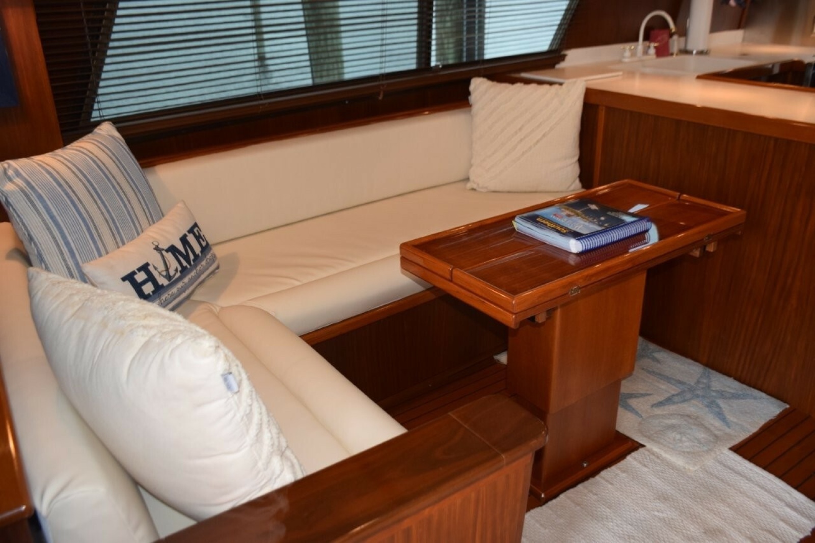Settee With Recently Recovered Cushions And Expandable Hi Lo Table