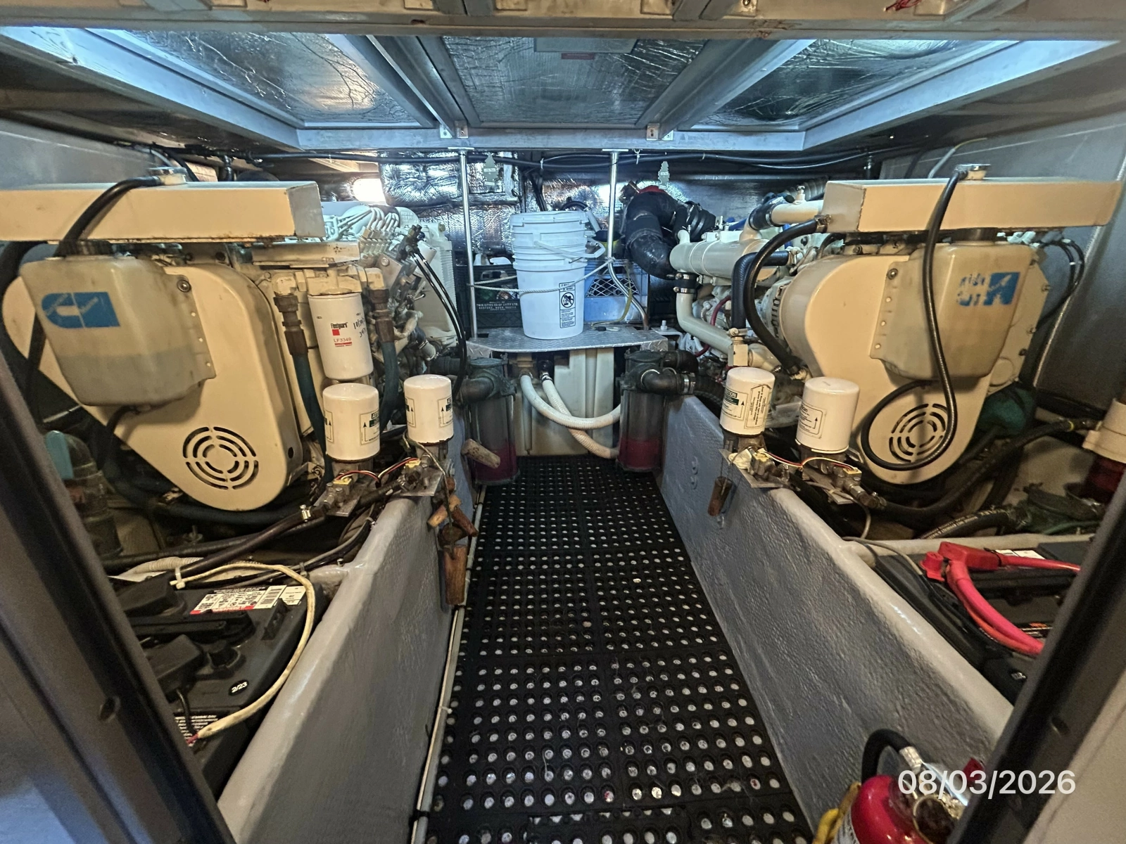 43' Mainship engine room aft