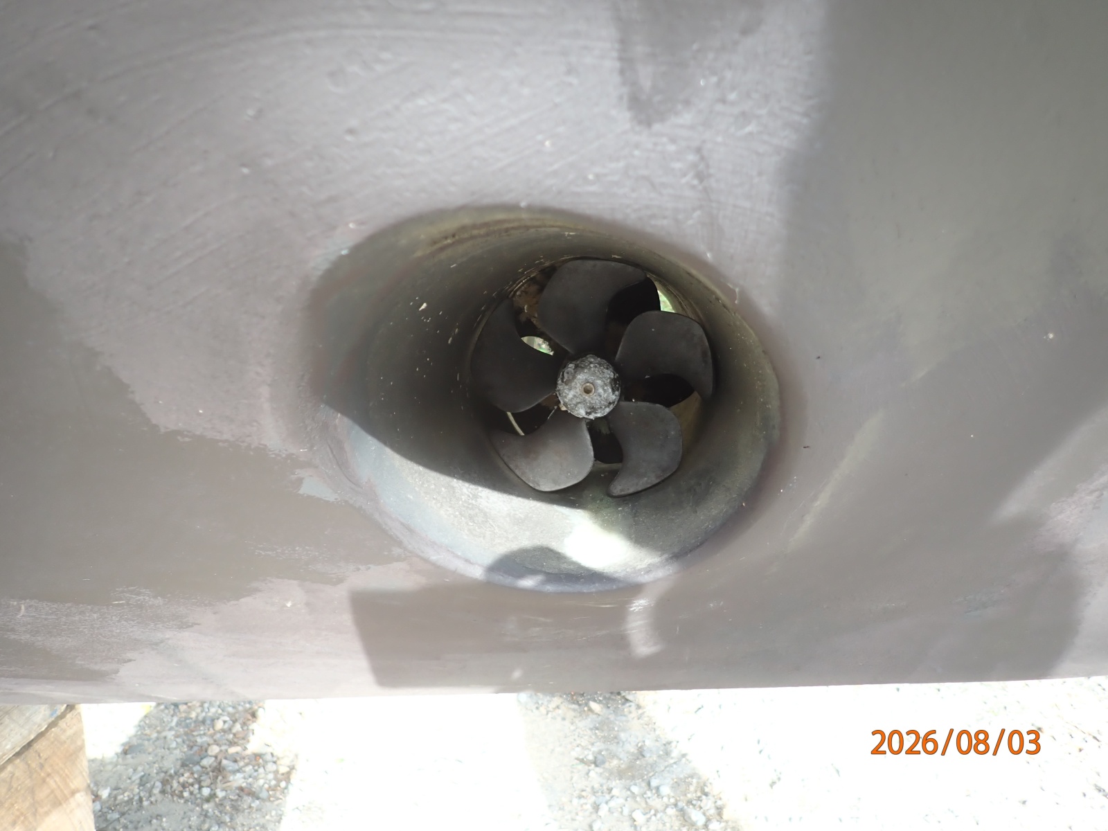 43' Mainship bowthruster starboard