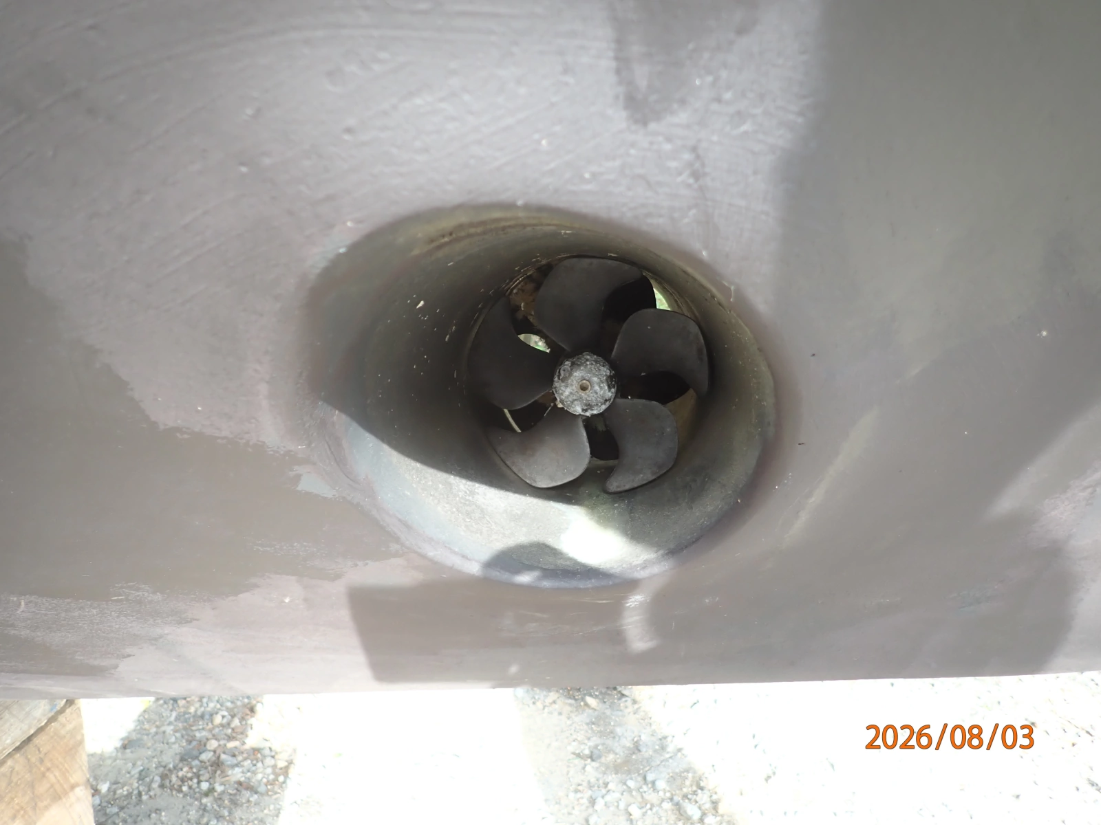 43' Mainship bowthruster starboard
