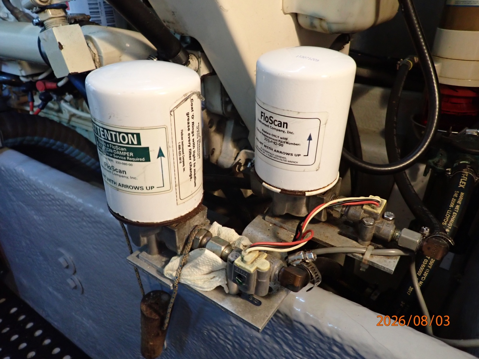 43' Mainship port Floscan fuel system