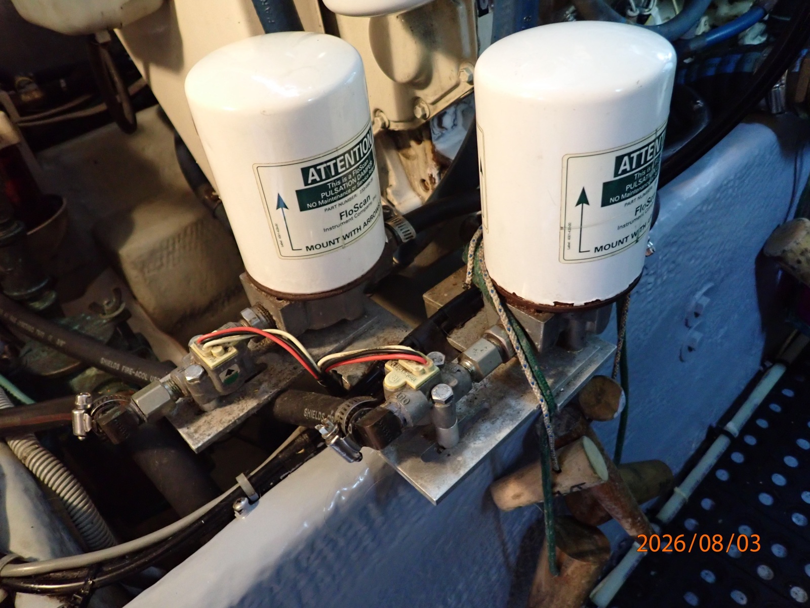 43' Mainship starboard Floscan fuel system
