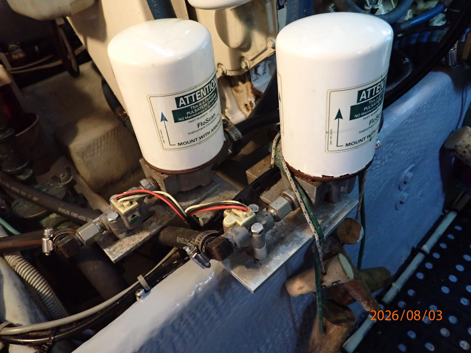 43' Mainship starboard Floscan fuel system