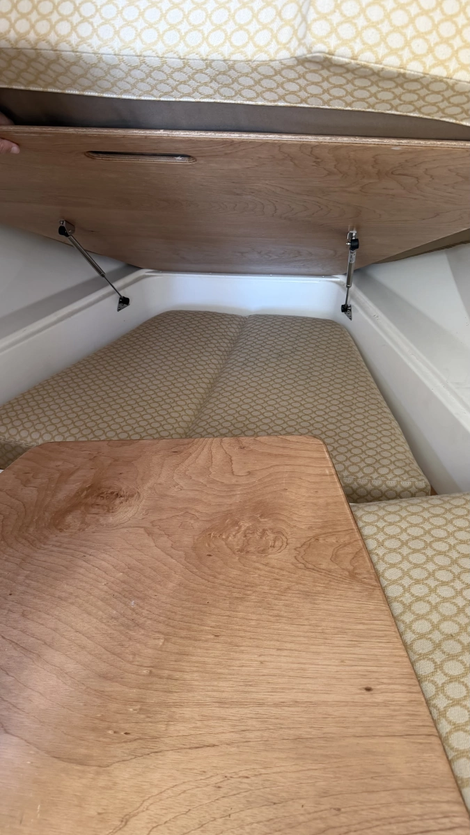 Liberty filler piece and stowed cushions