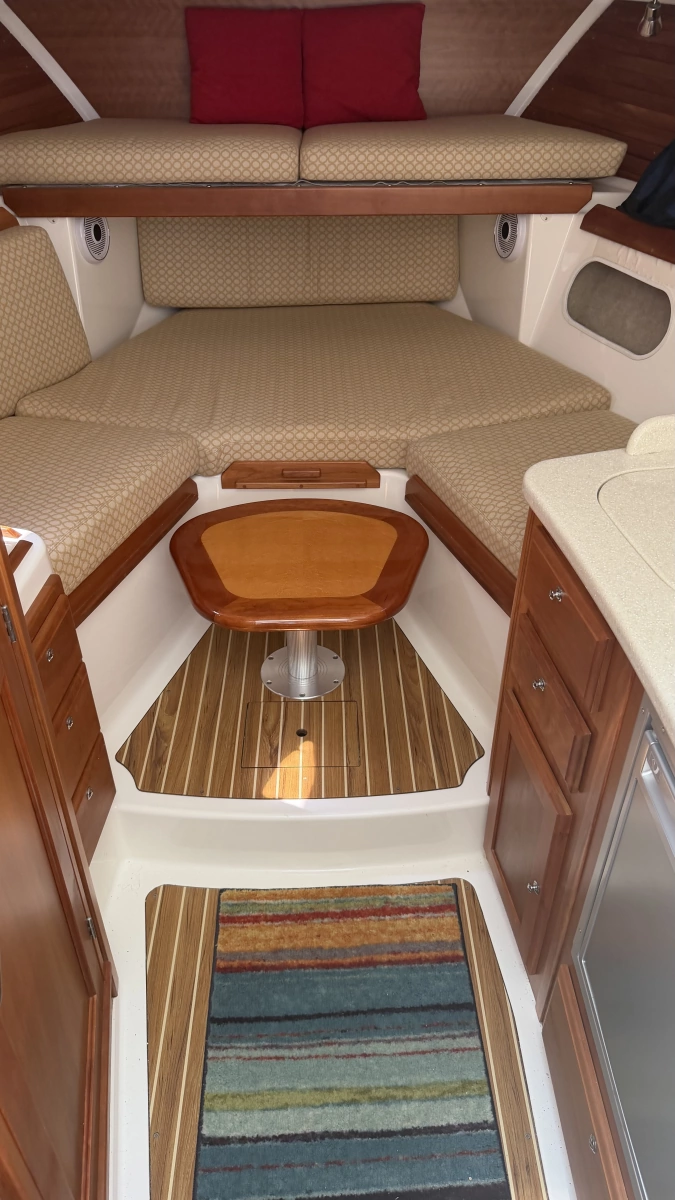 Liberty vee berth and dining table