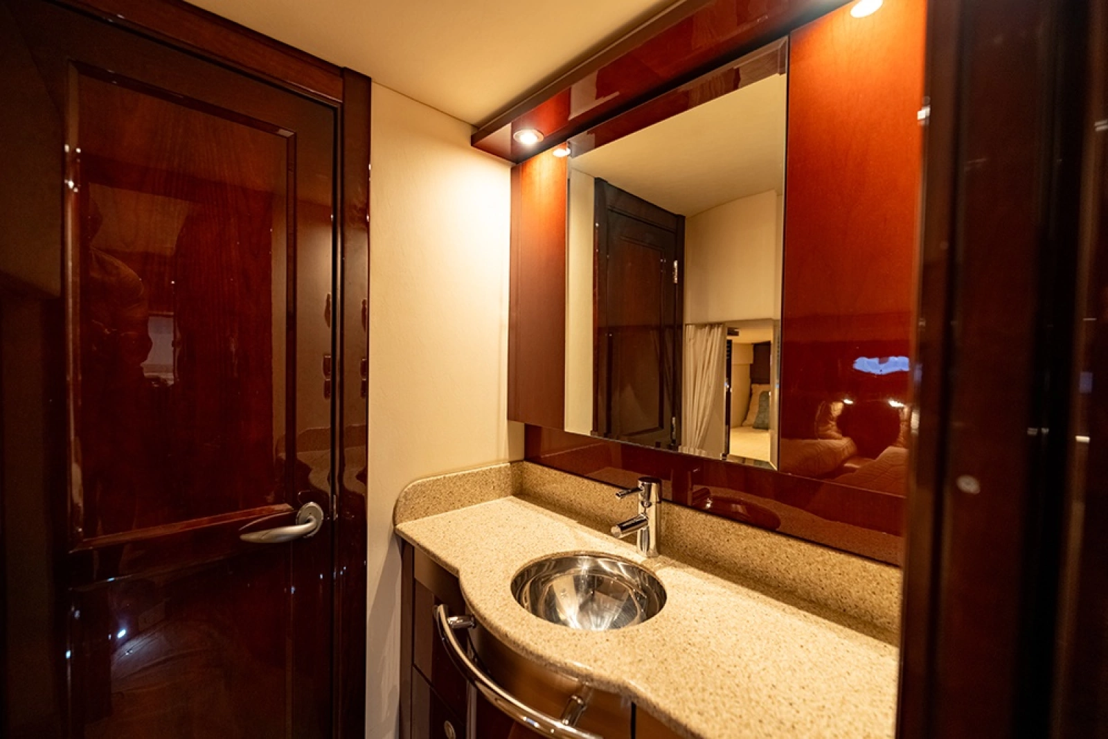 Guest vanity sink/mirror