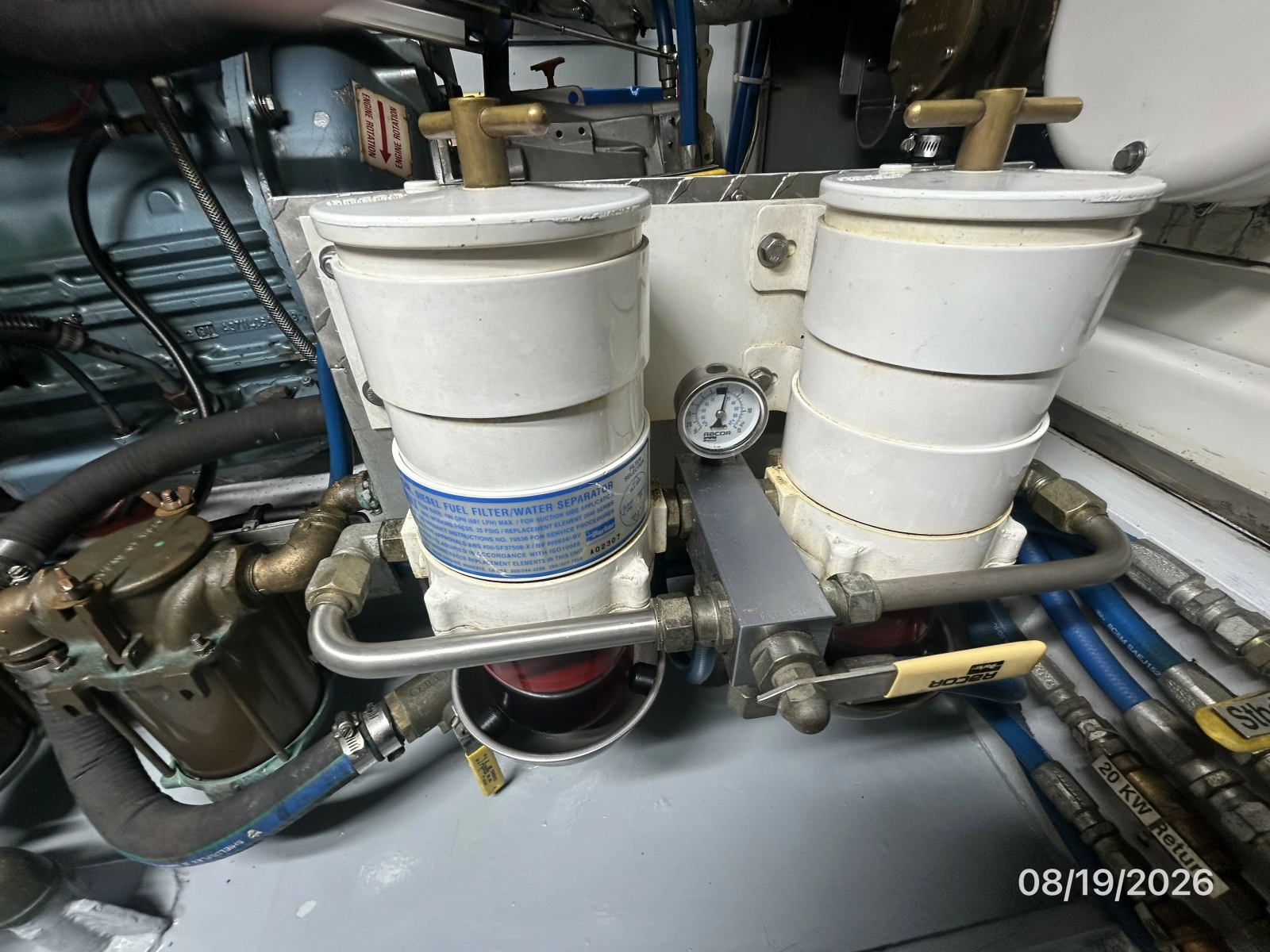 Steel Magnolia starboard Racor fuel filters