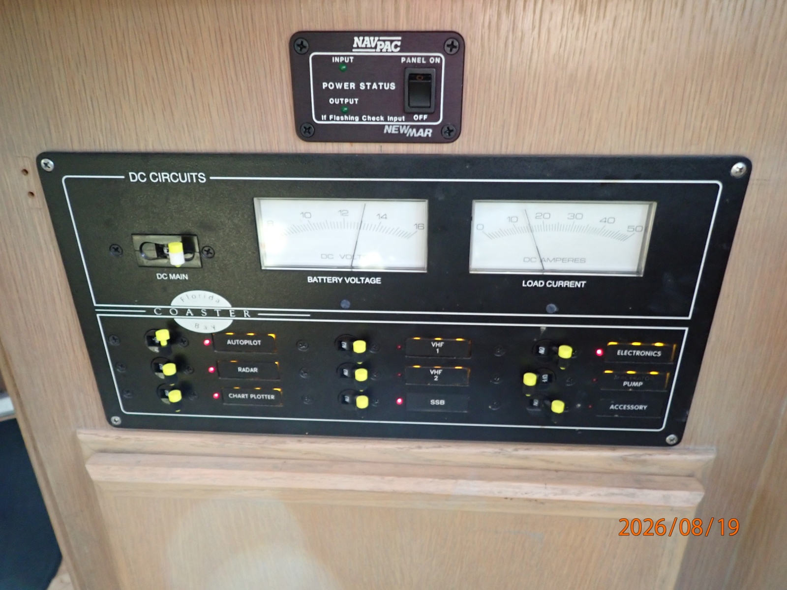 Steel Magnolia pilothouse electrical panel2