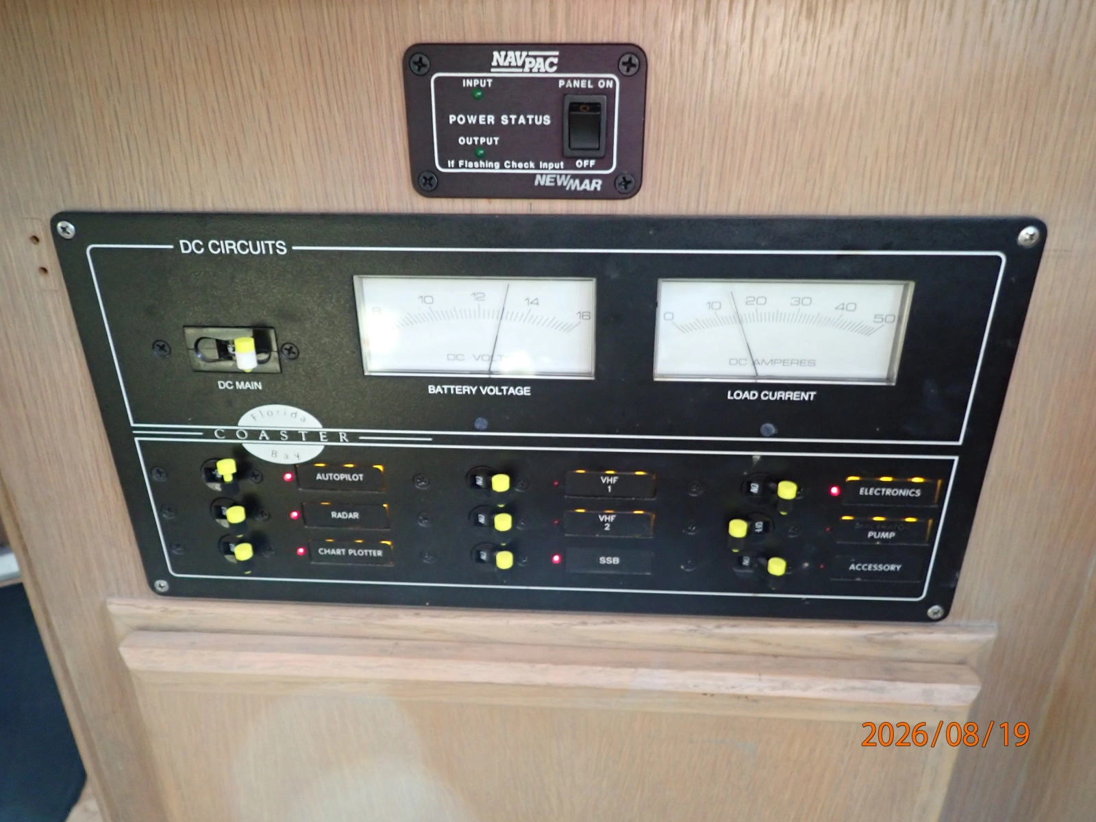 Steel Magnolia pilothouse electrical panel2