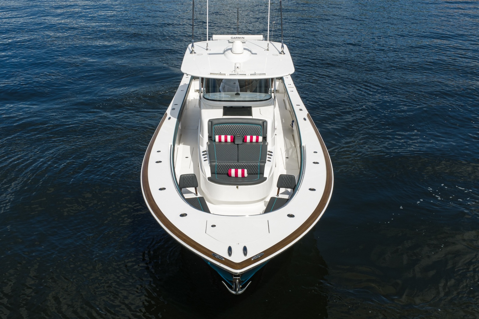 Valhalla 46 - Bow Aerial Profile