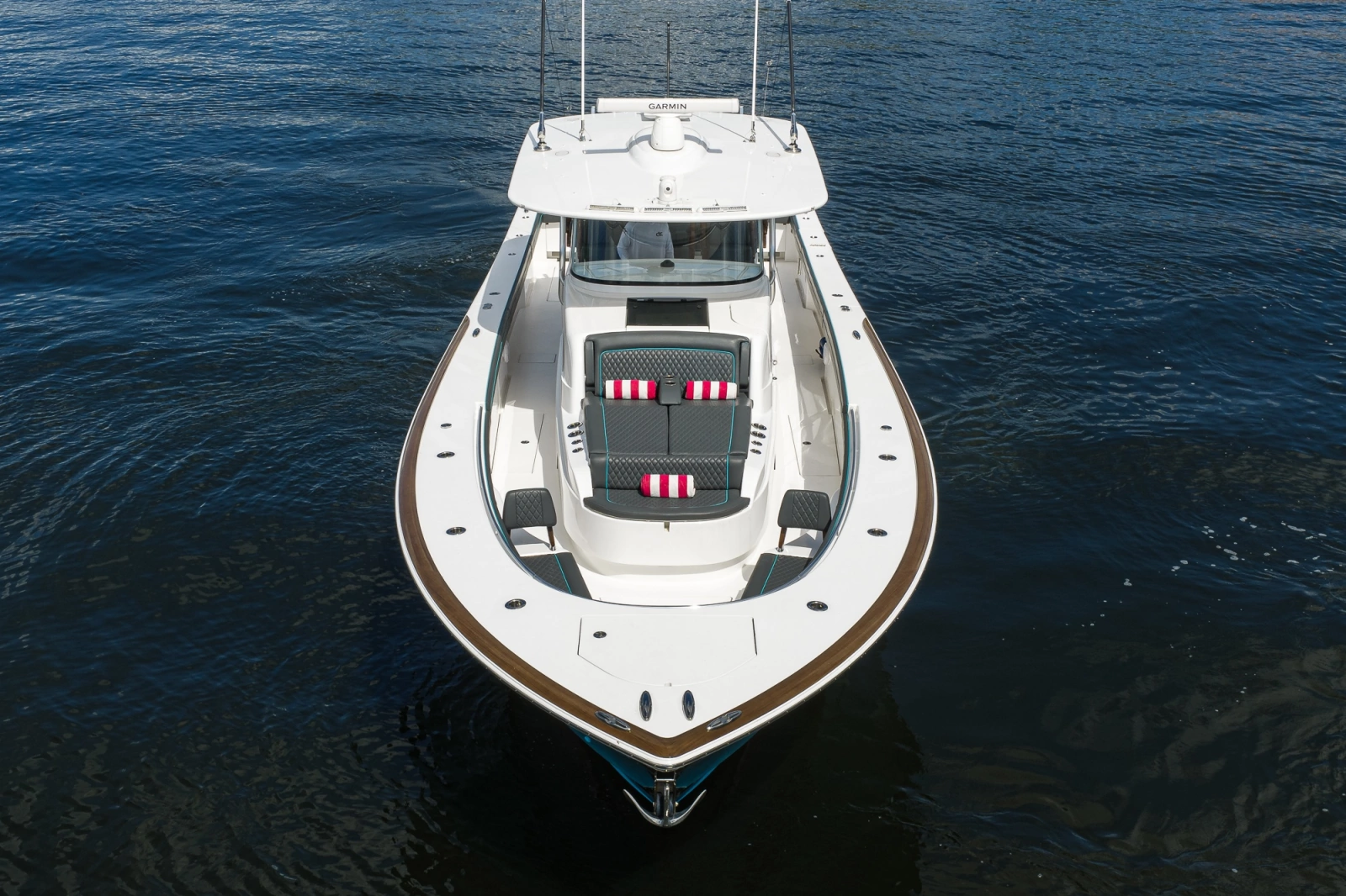 Valhalla 46 - Bow Aerial Profile