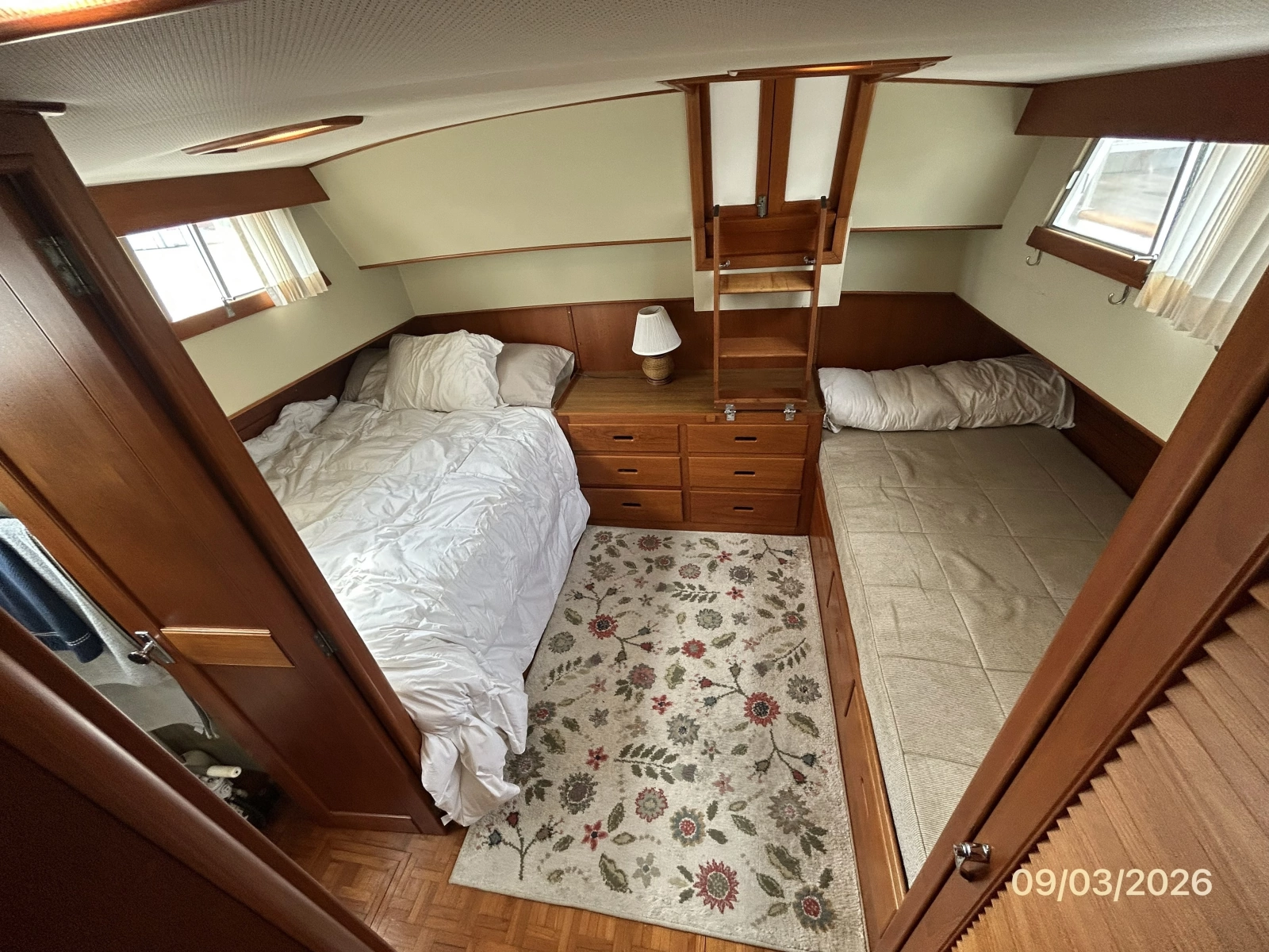 42' Grand Banks master stateroom