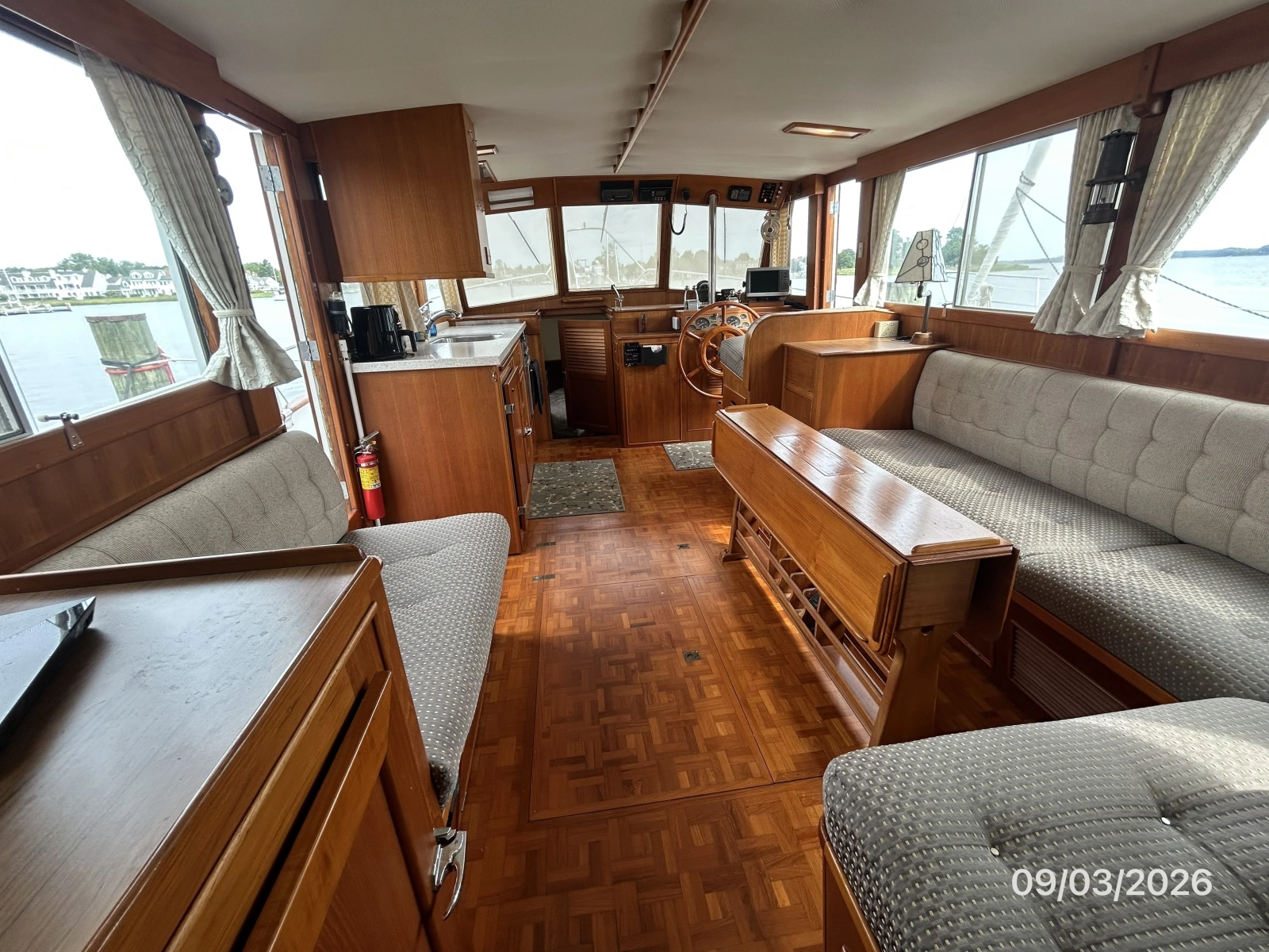 42' Grand Banks salon forward