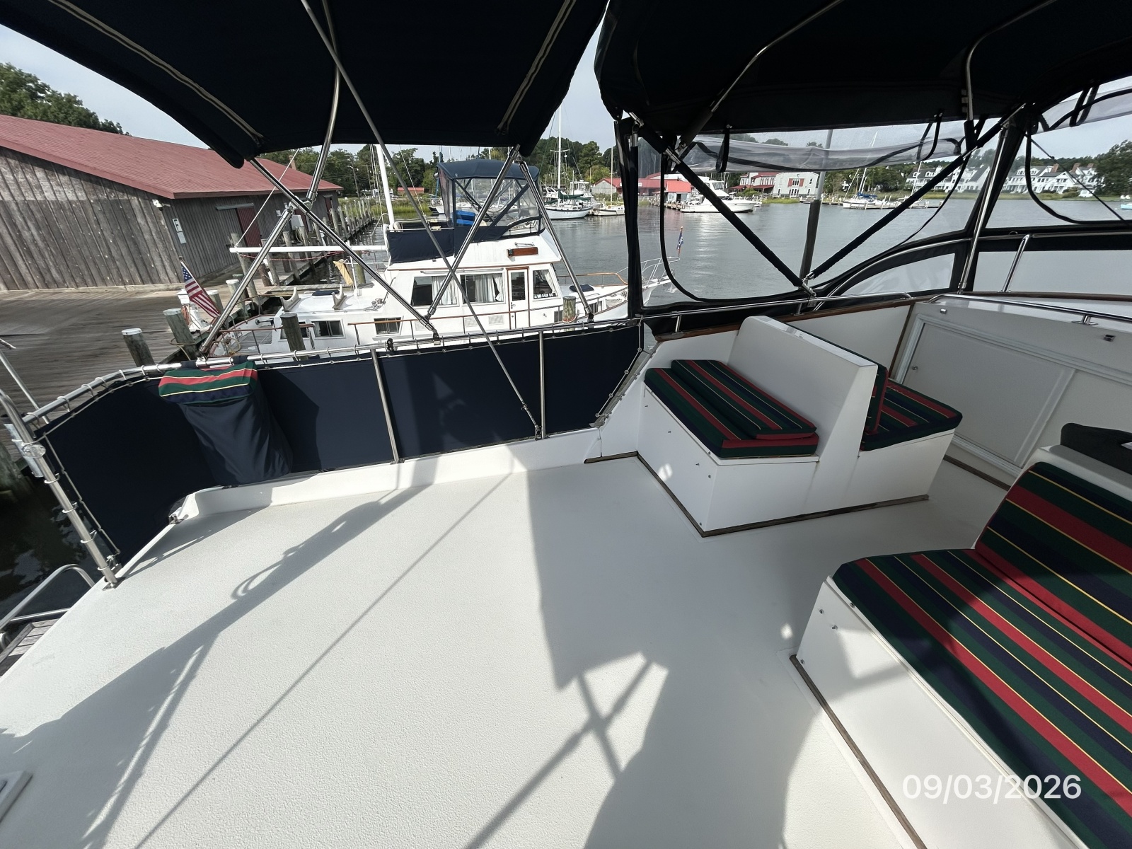 42' Grand Banks flybridge port