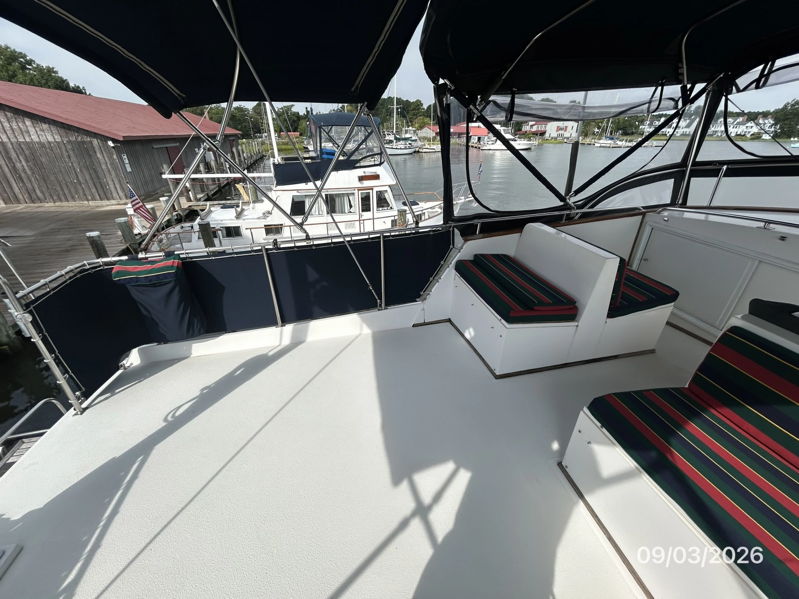 42' Grand Banks flybridge port