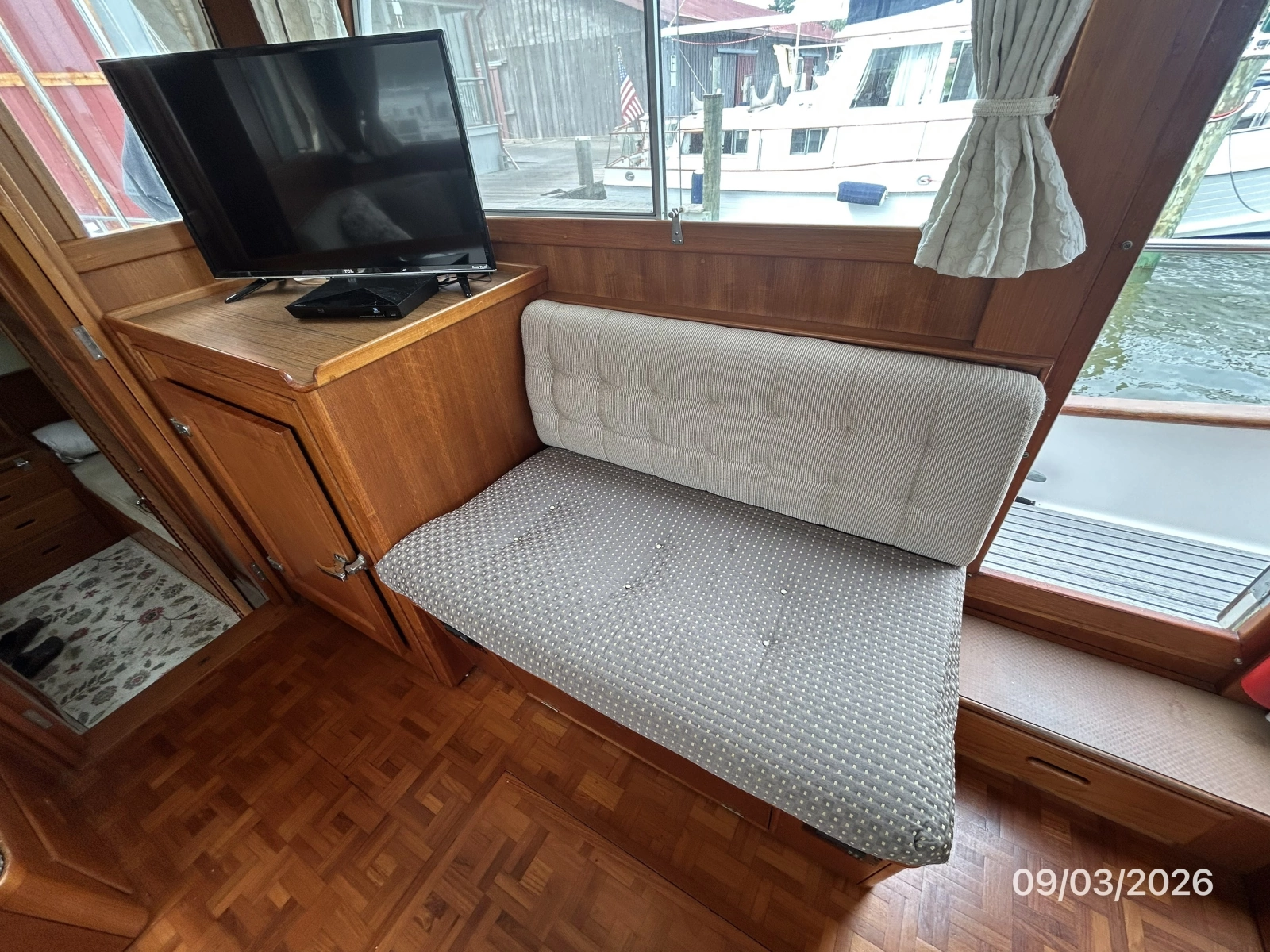 42' Grand Banks salon port aft