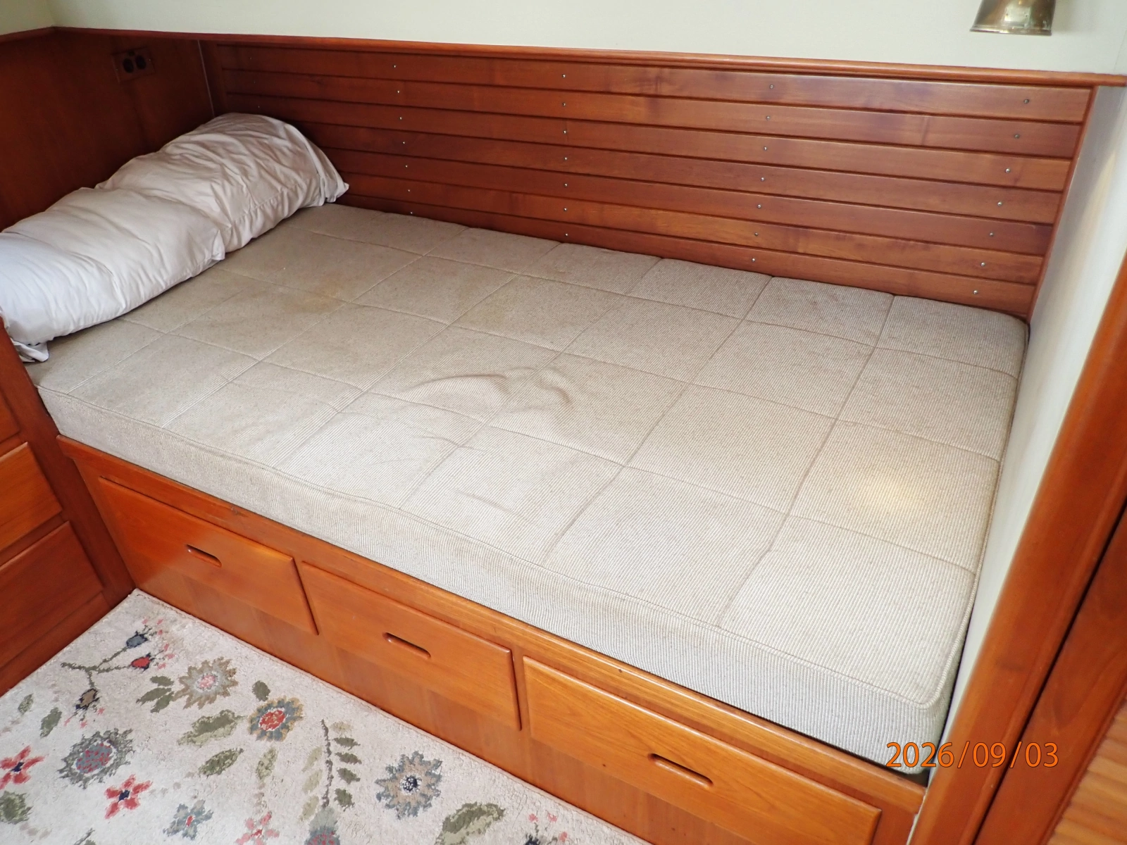 42' Grand Banks master stateroom port berth