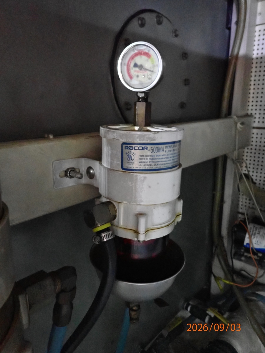 42' Grand Banks generator Racor fuel filter