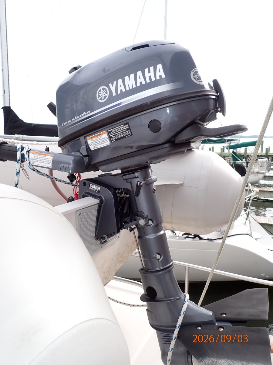 42' Grand Banks tender outboard