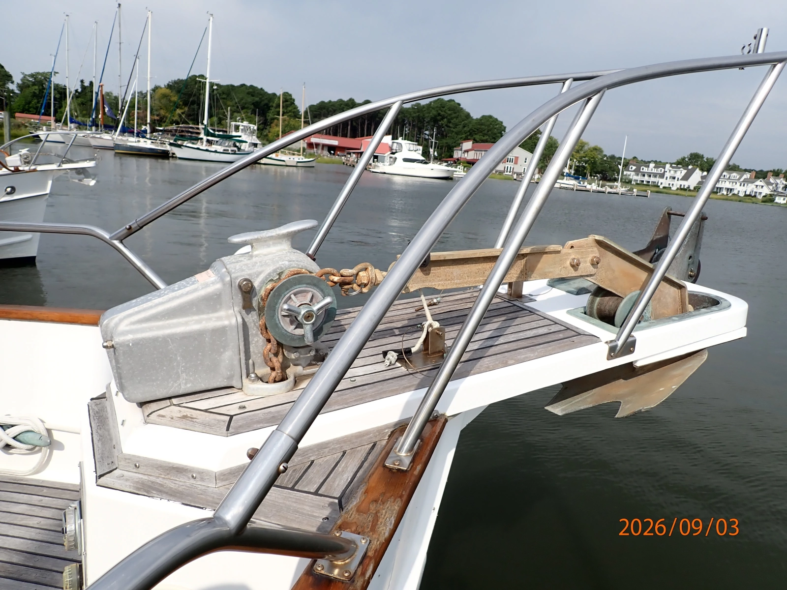 42' Grand Banks anchor windlass1