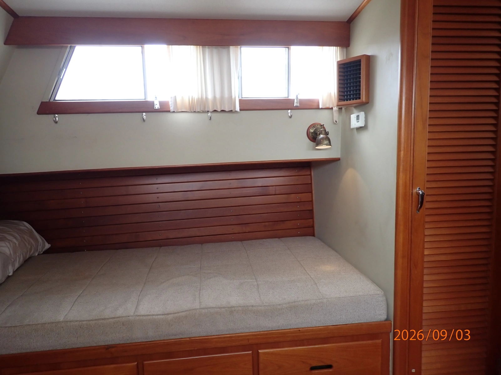42' Grand Banks master stateroom port