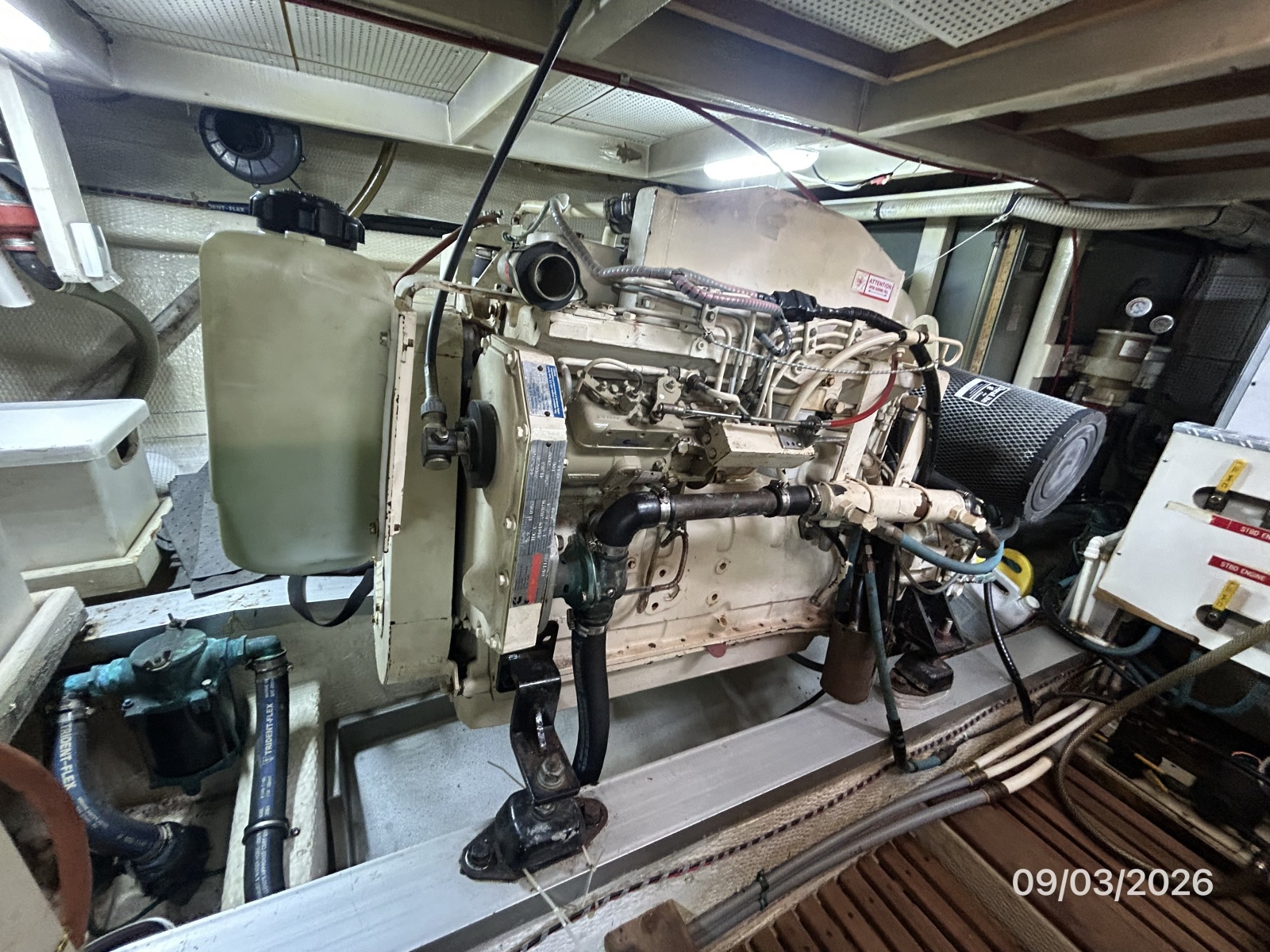 42' Grand Banks starboard main engine