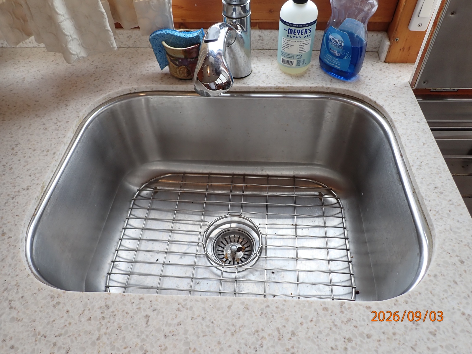 42' Grand Banks galley sink