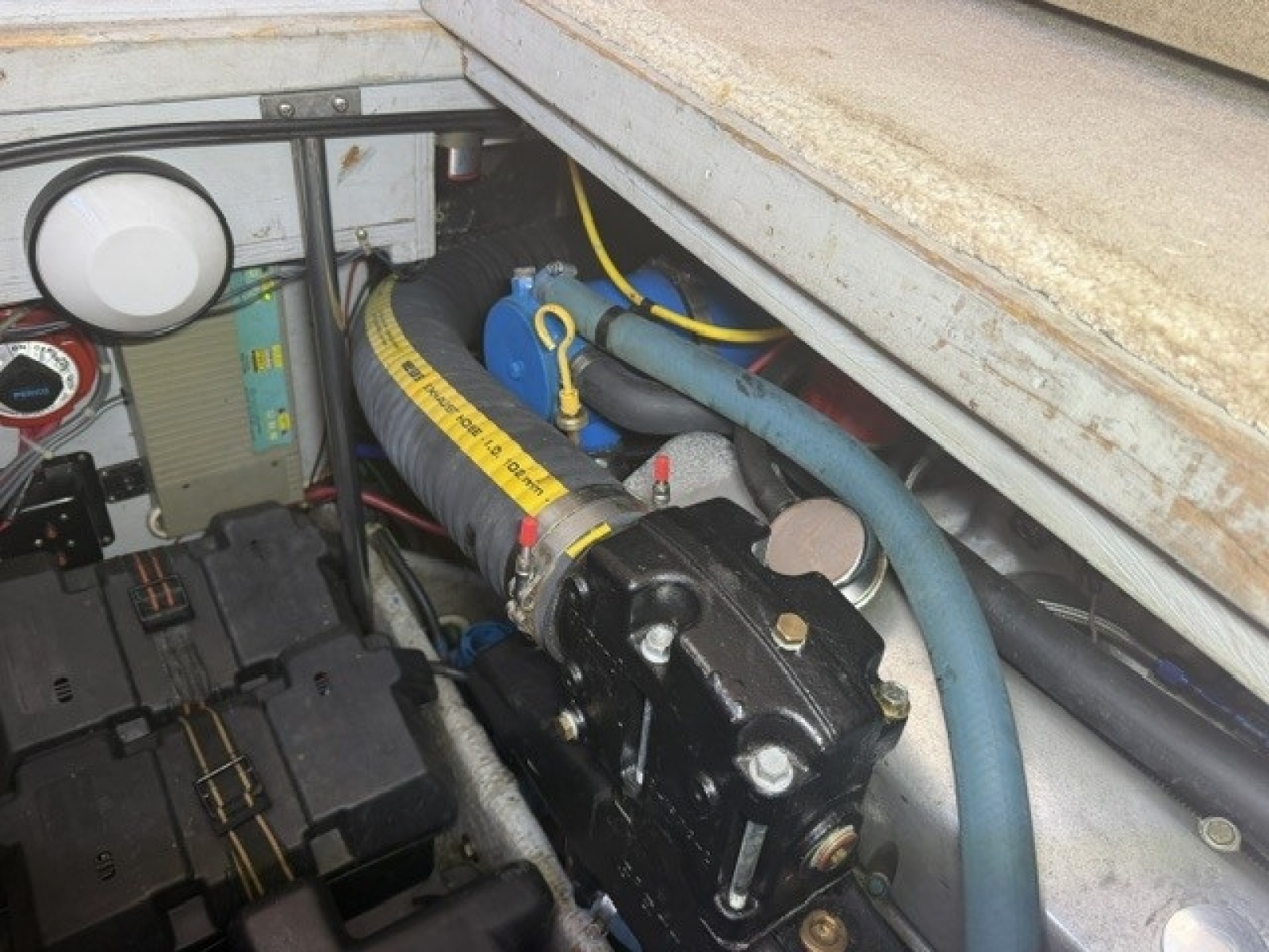 Port engine exhaust