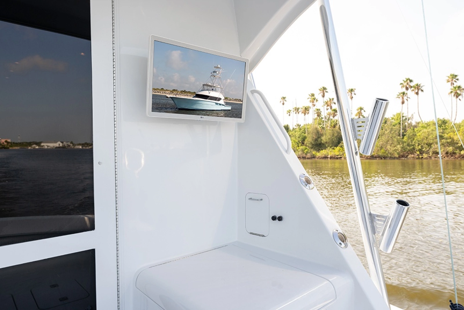 TV above the grill