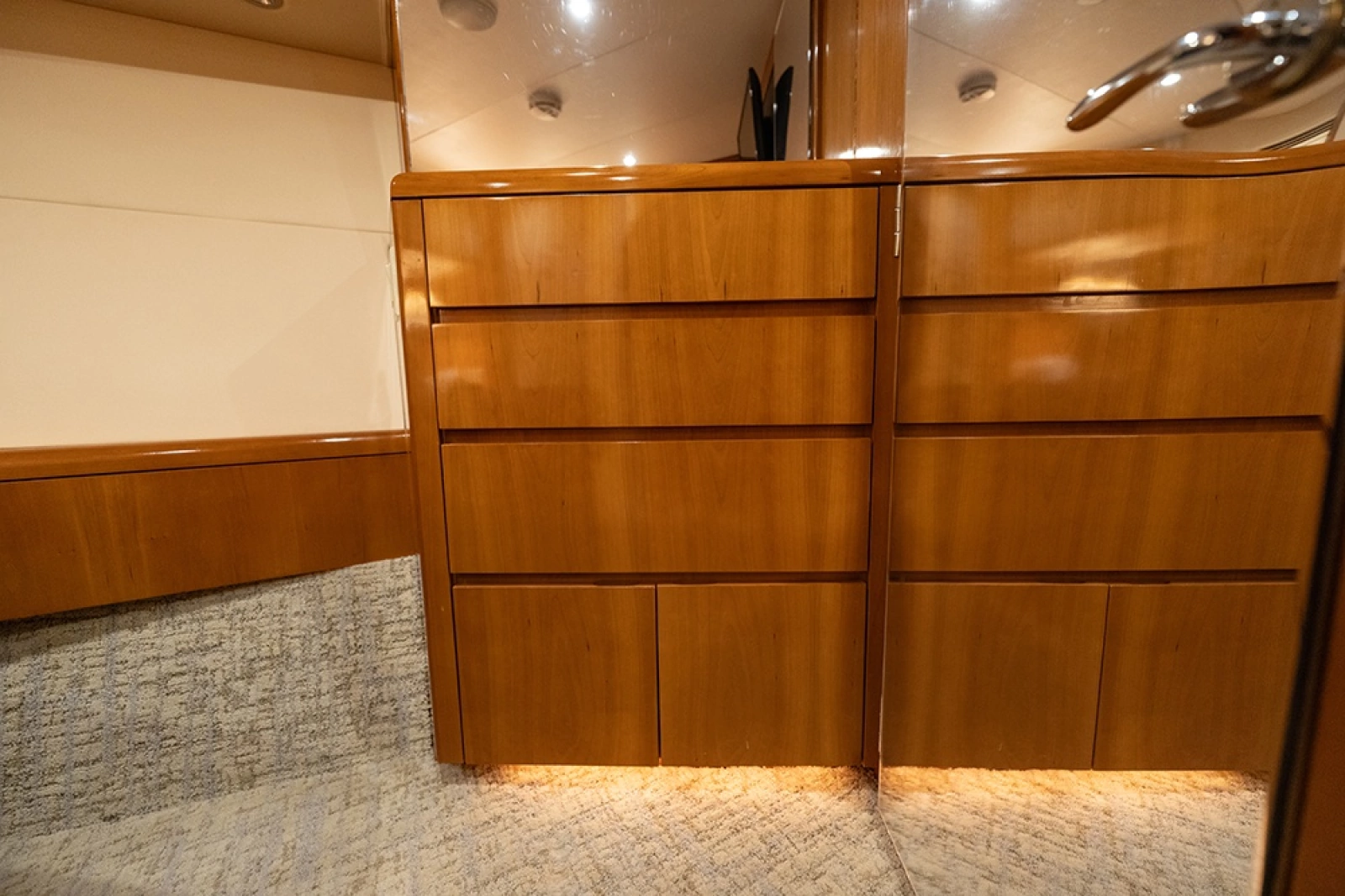 Drawers in the master stateroom