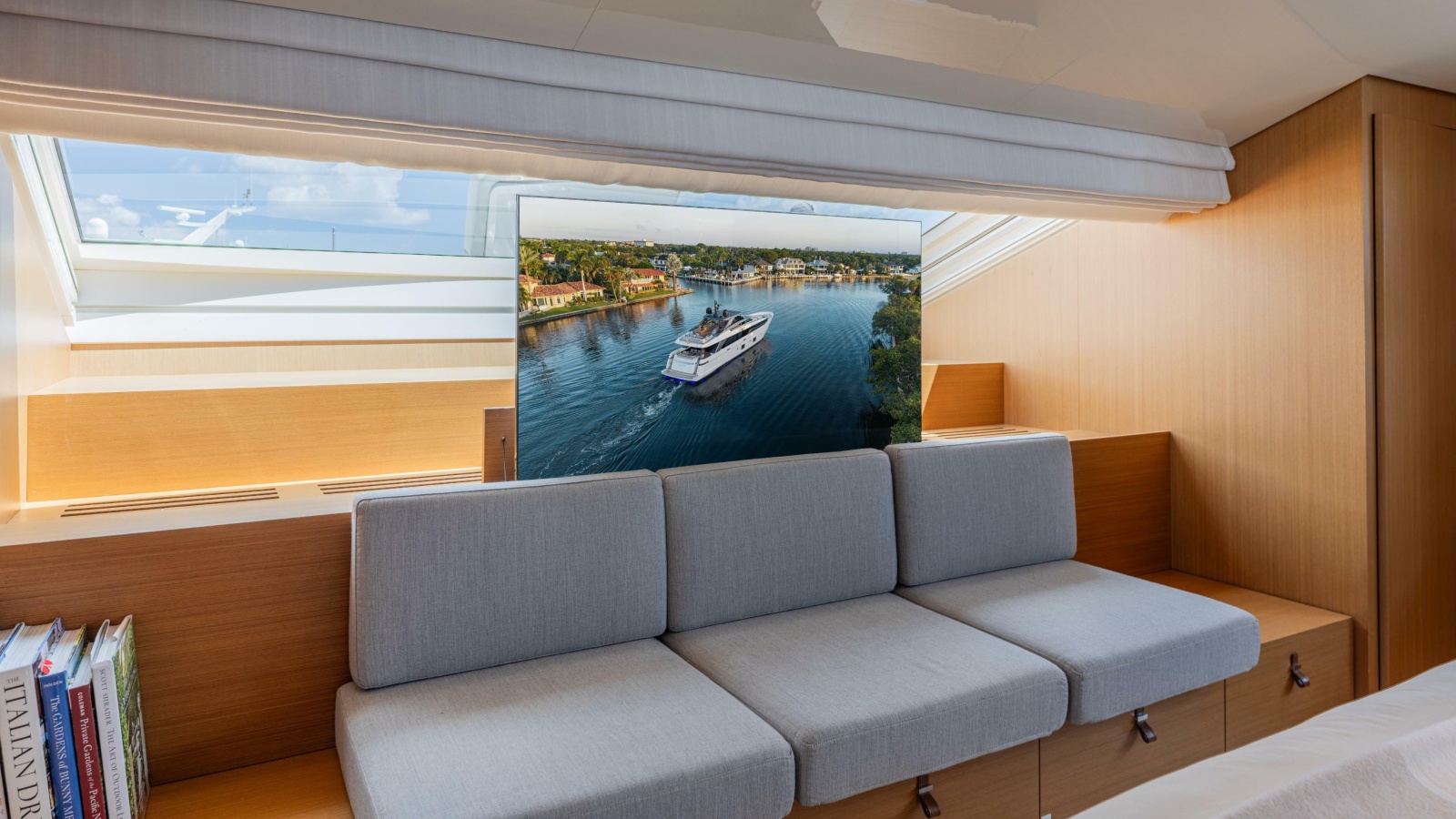 Master Stateroom Seating & Pop Up TV