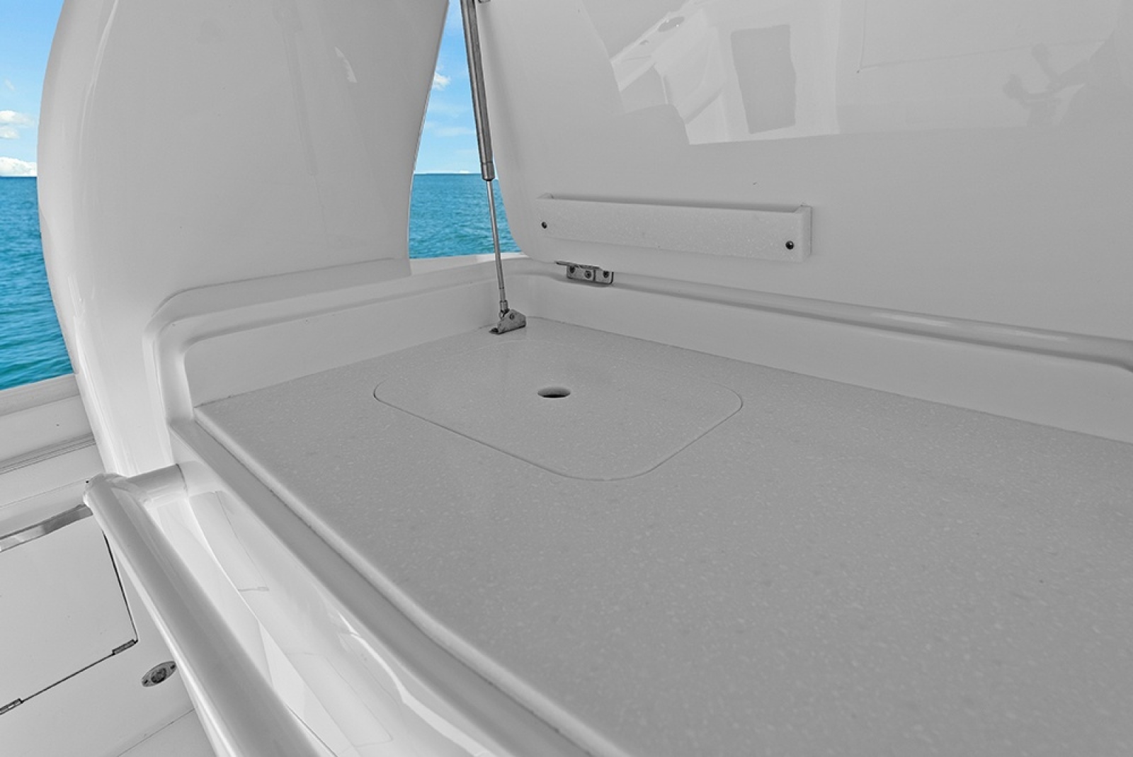 Cockpit wet bar with cover