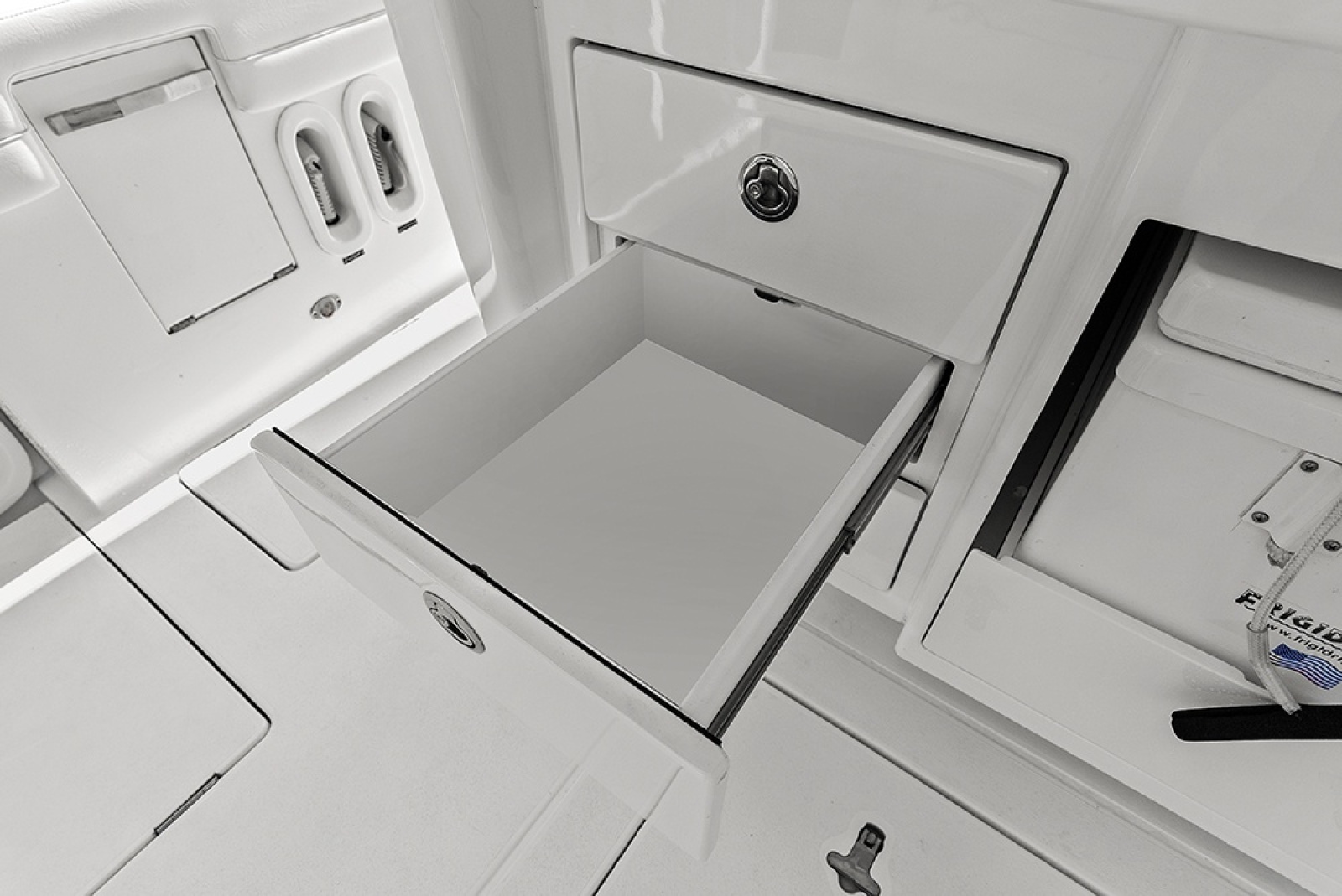 Drawers on aft port summer kitchen