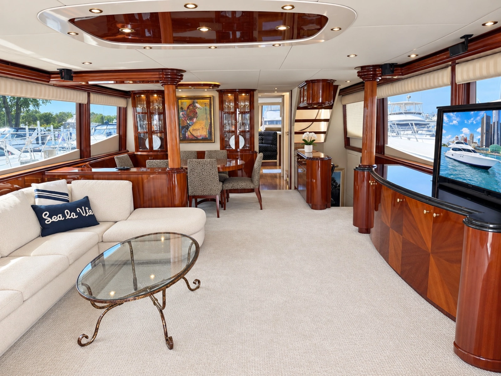 2002 Lazzara Yachts 80 Skylounge