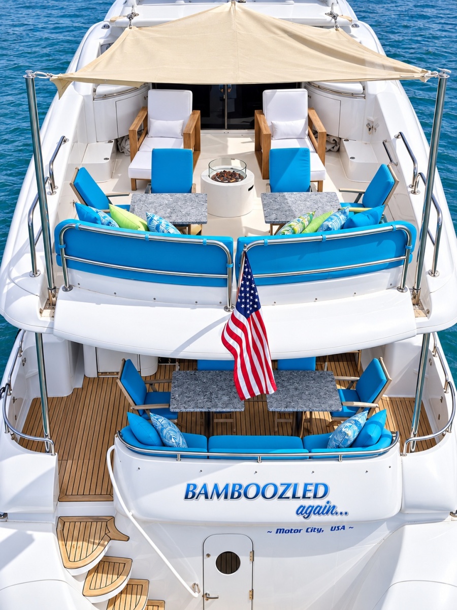 2002 Lazzara Yachts 80 Skylounge