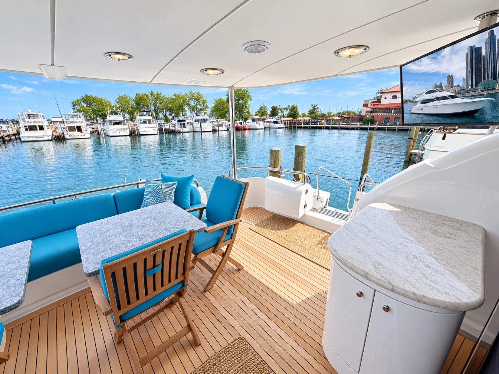 2002 Lazzara Yachts 80 Skylounge