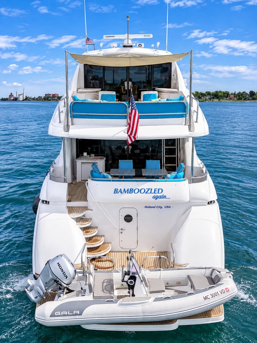 2002 Lazzara Yachts 80 Skylounge