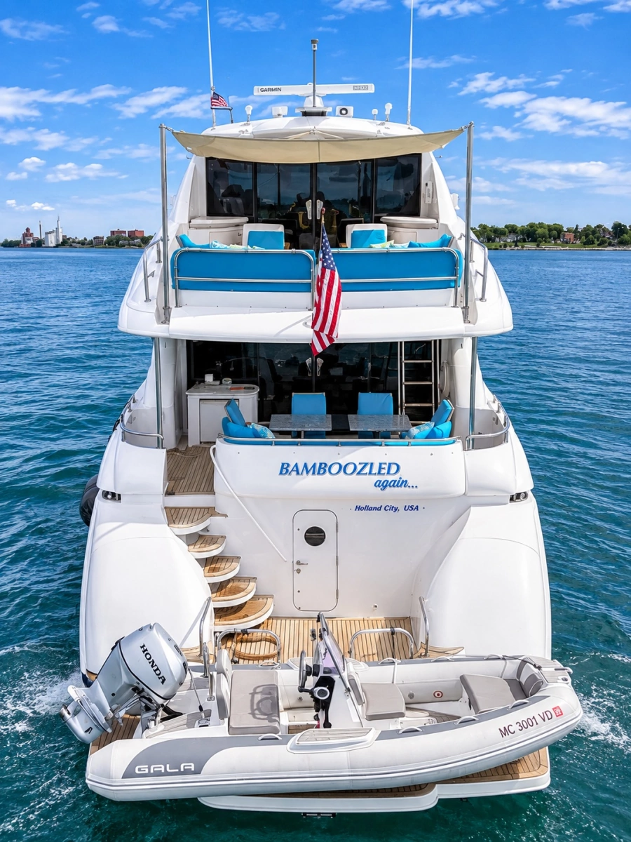 2002 Lazzara Yachts 80 Skylounge