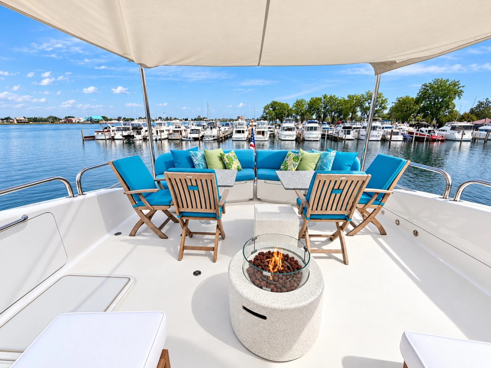 2002 Lazzara Yachts 80 Skylounge