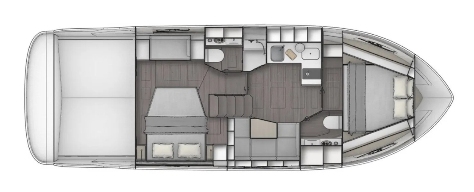 Bavaria SR 41 Coupe interior layout