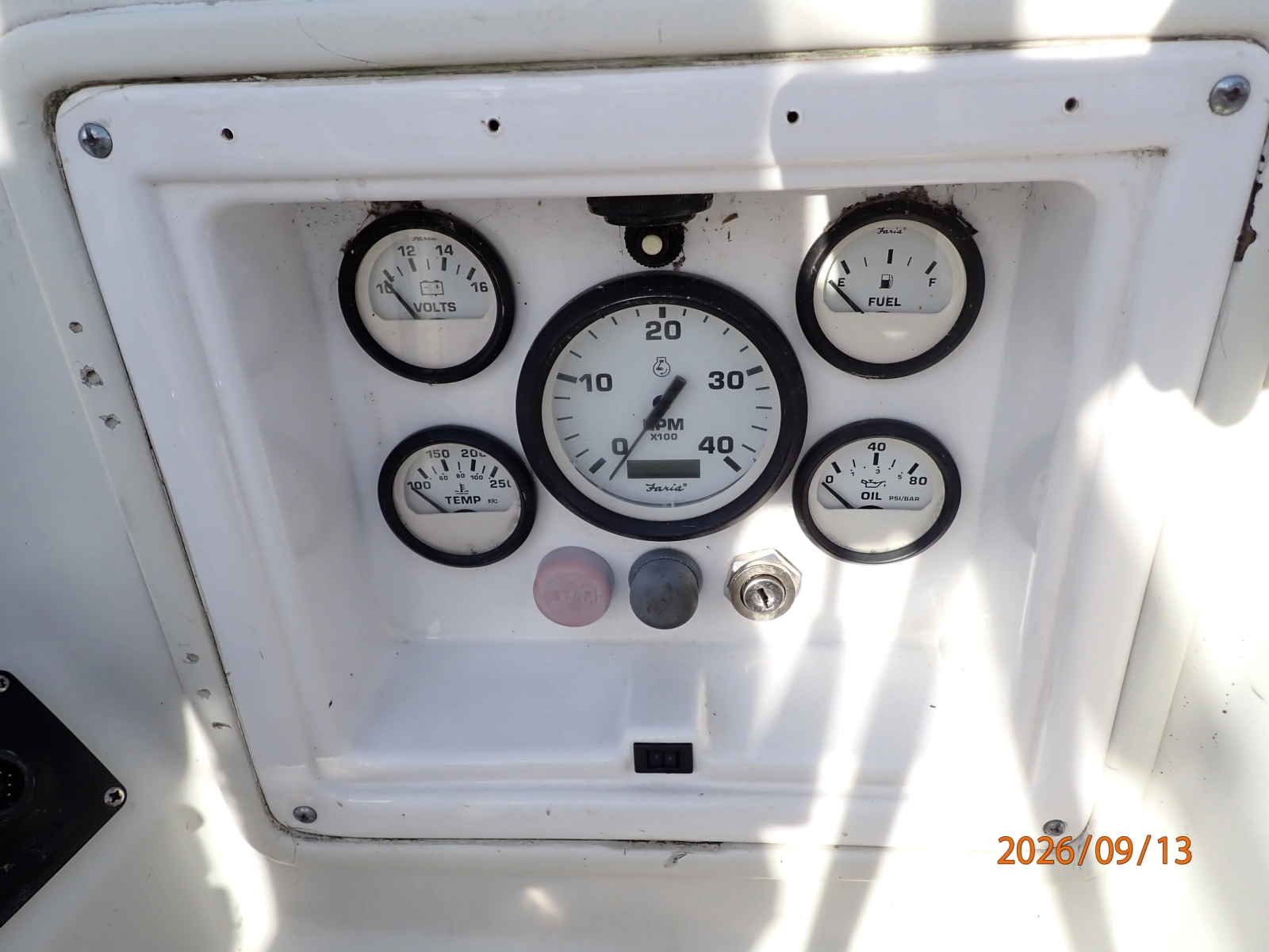 42' Beneteau cockpit auxiliary panel
