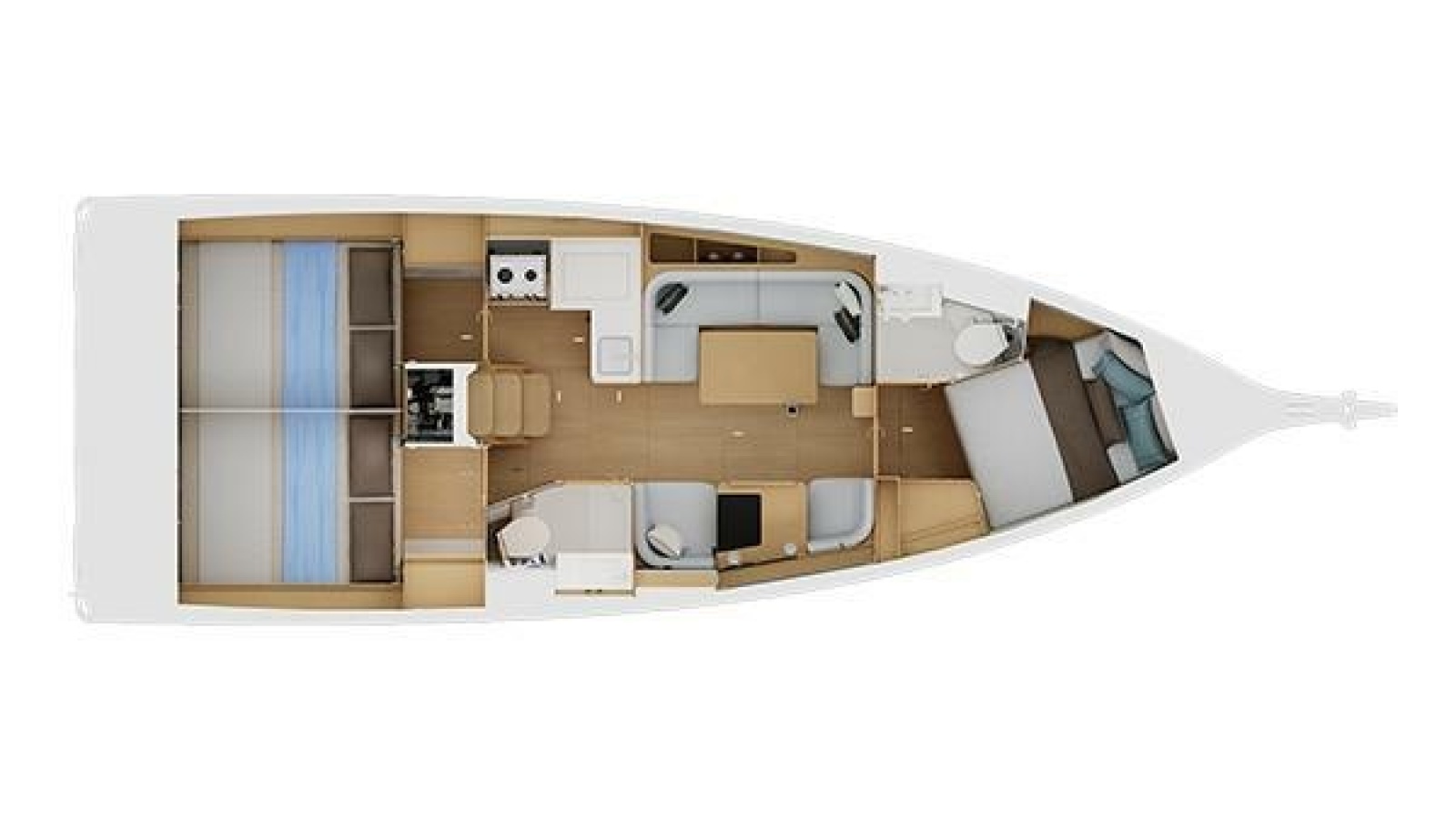 3-Cabin, 2-Head Version
