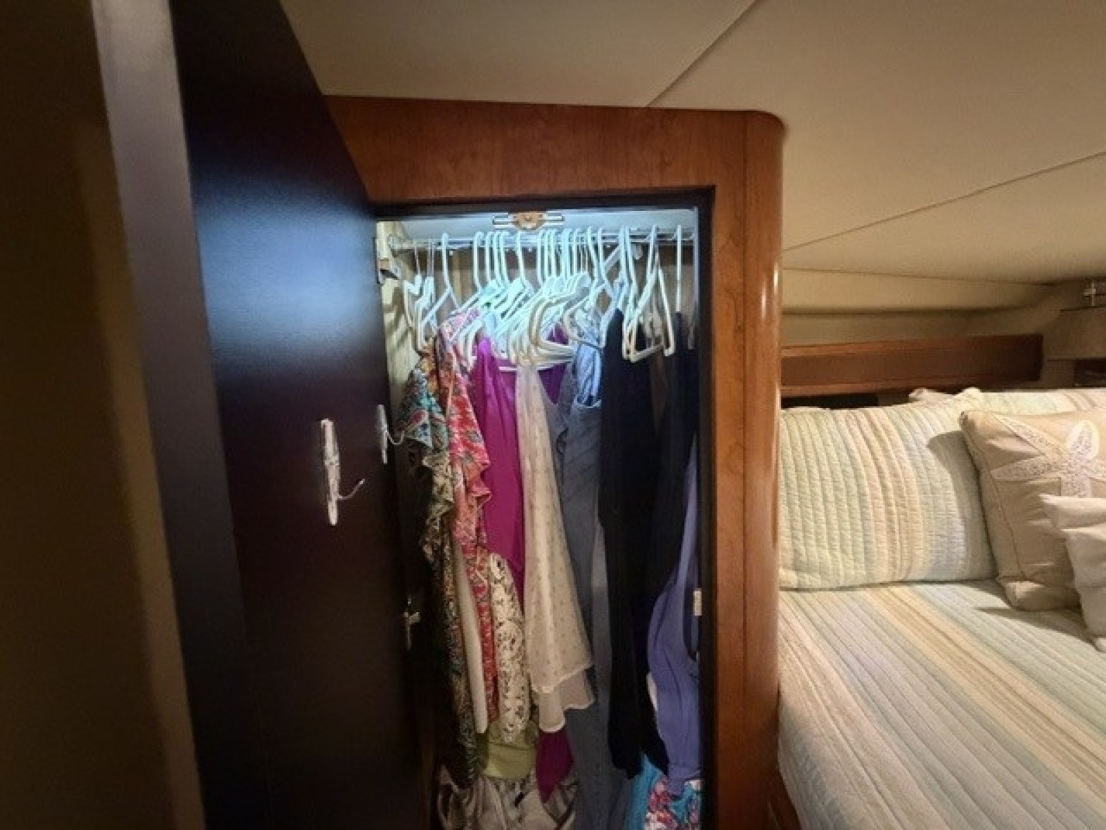 Forward berth port hanging locker