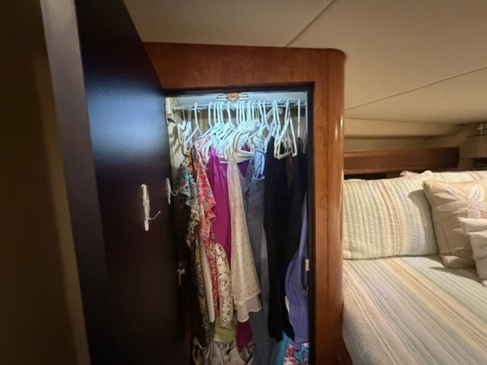 Forward berth port hanging locker
