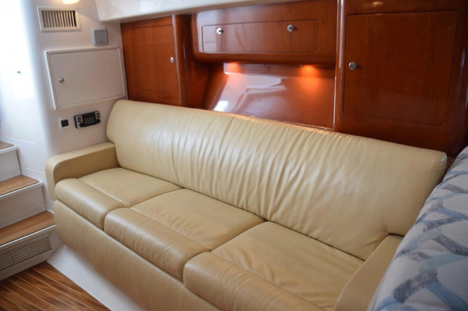 Cabin Settee Port Side, Cherry Cabinetry